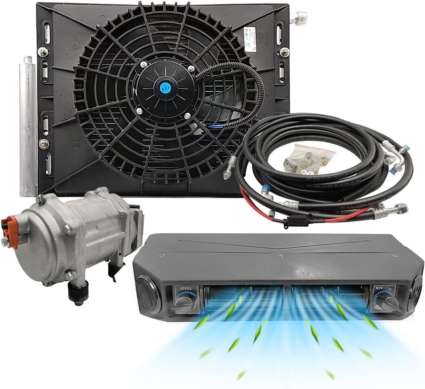 Gouku Universal Klimaanlage 12V Neue Energie 100% Elektrisch Wohnmobil Van Auto Klimaanlage unter Armaturenbrett 10000 BTU für LKW SUV RV