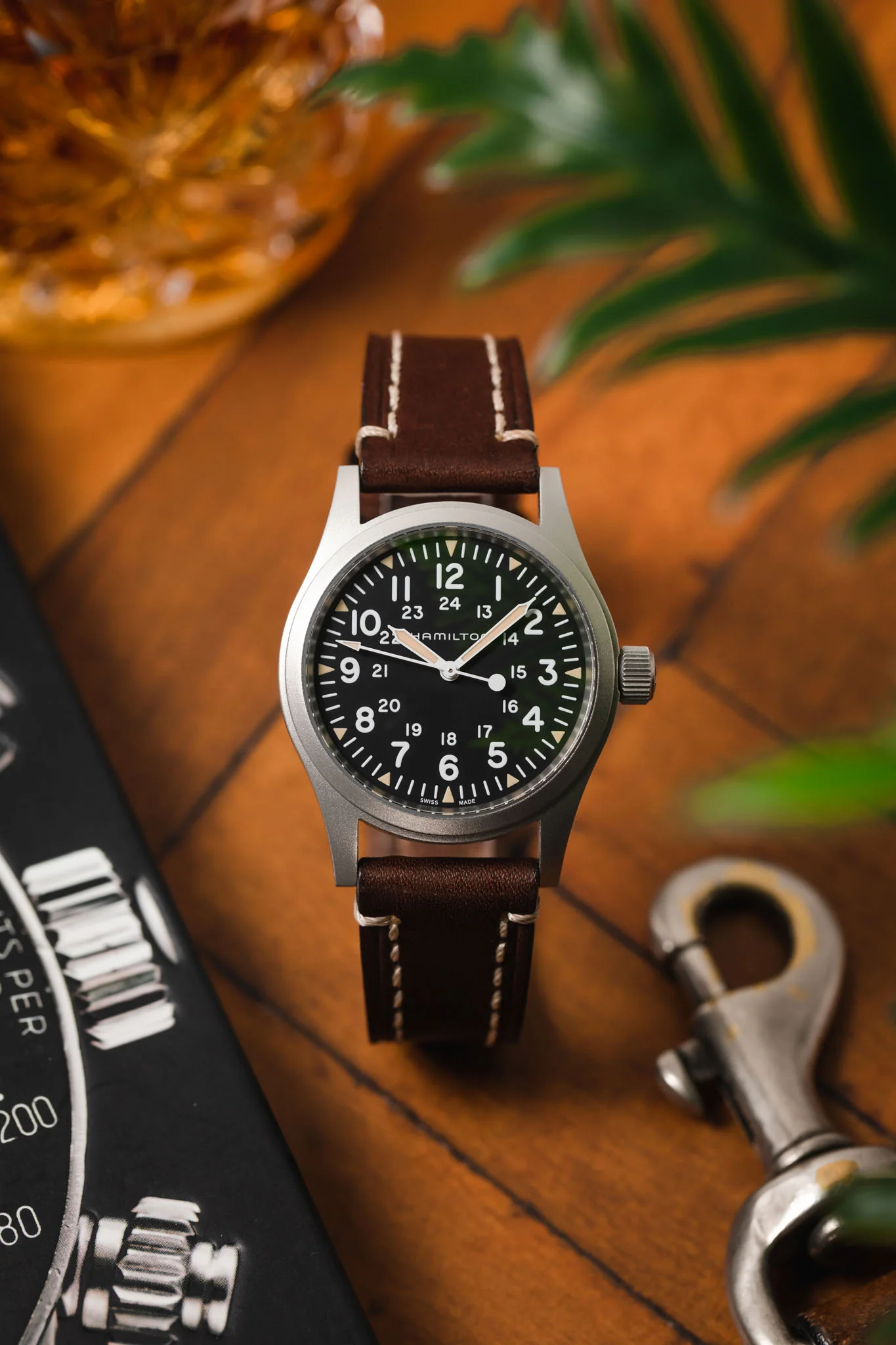Hirsch LIBERTY Leather Watch Strap in BROWN