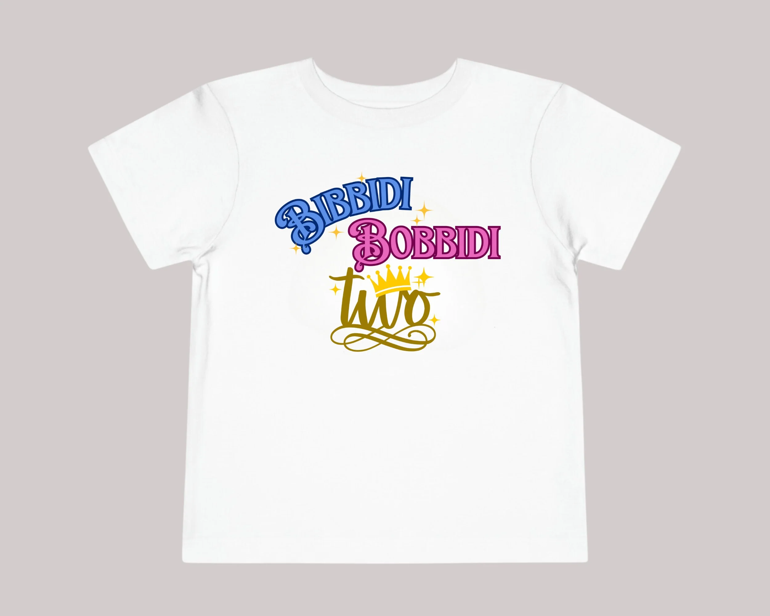 Bibbidi Bobbidi Two Shirt, 2nd Birthday Shirt, Girl 2nd Birthday Shirt, 2nd Birthday Gift