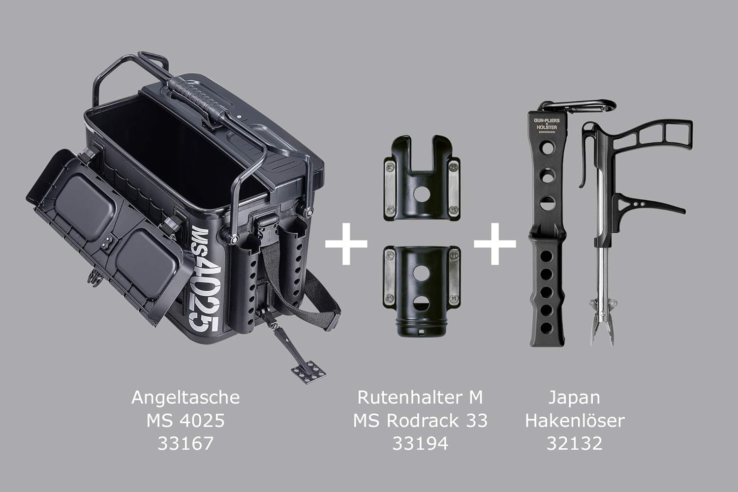 Daiichiseiko Set Angeltasche MS 4025 + Rutenhalter MS Rodrack 33 + Hakenlöser
