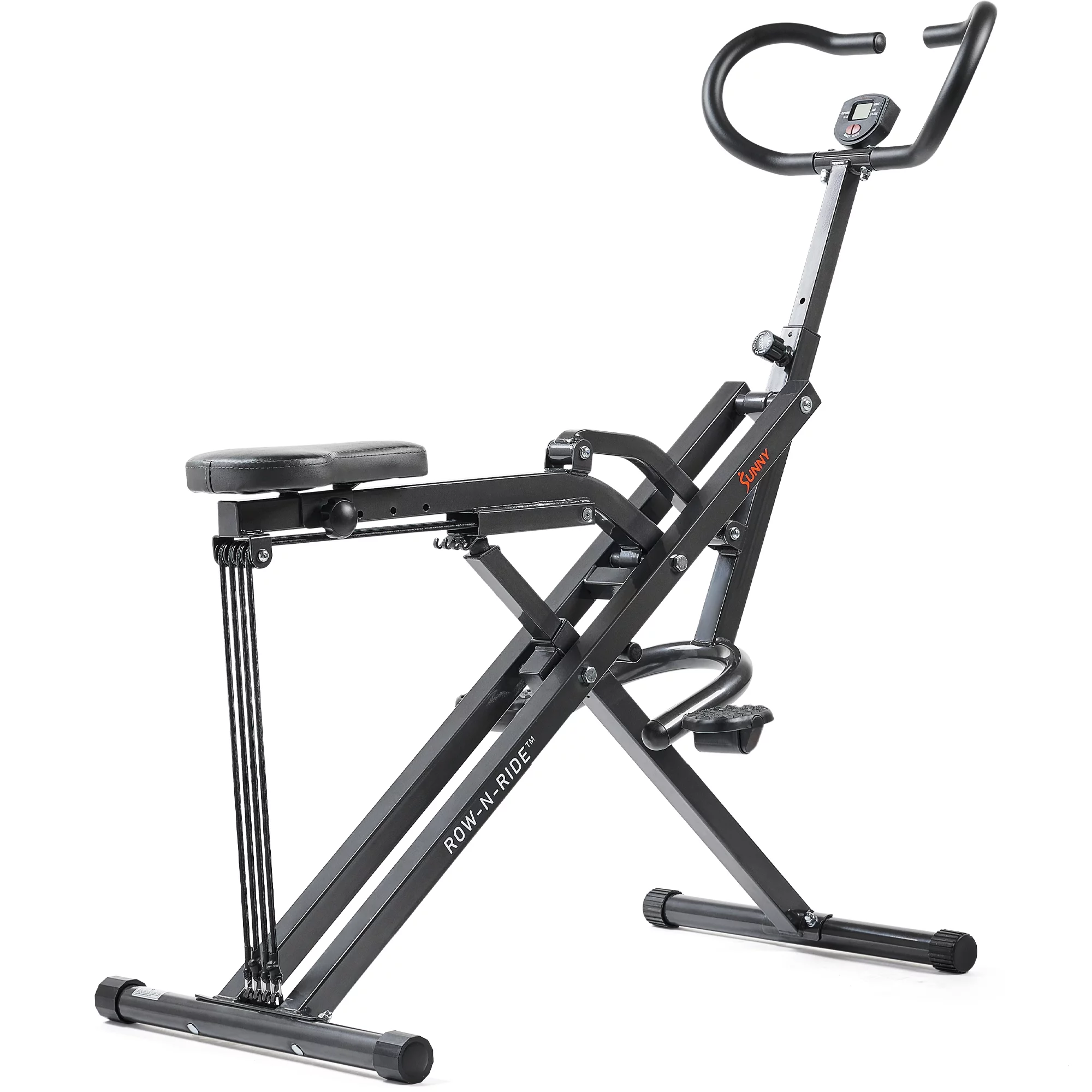2025 Sunny Health & Fitness Row-N-Ride? Plus Assisteerde Squatmachine - NO. 077PLUS