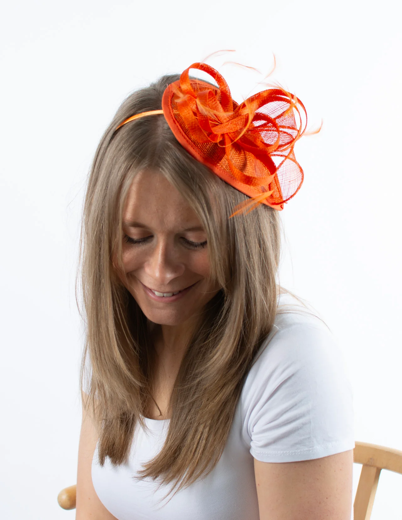 Fascinator | Small Teardrop | Orange