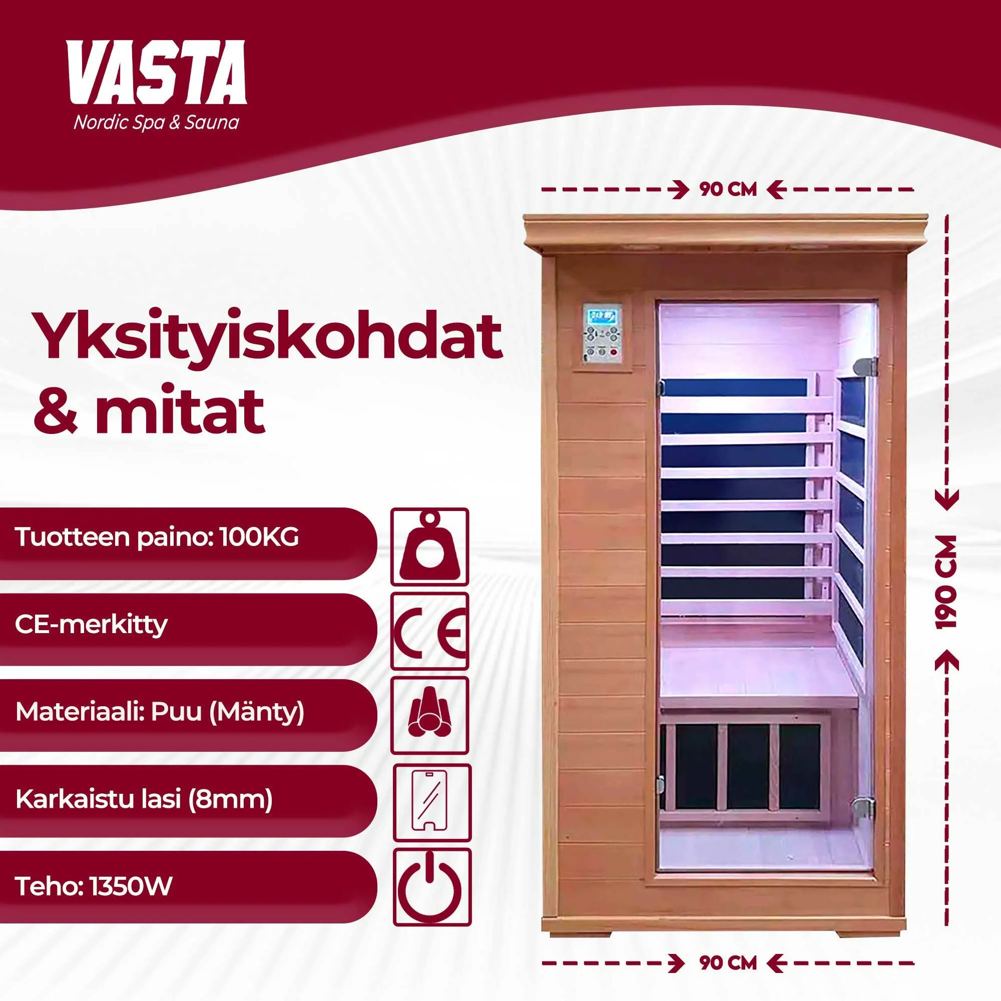 Vasta Infrarotkabine 1 Person