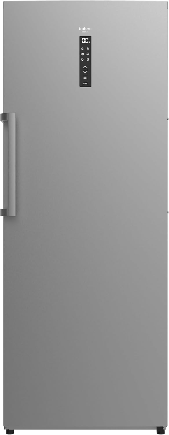 Cecotec Gefrierschrank Bolero CoolMarket UF 380 Edelstahl. 380 Liter, Energiesparend, Motor Inverter Plus, Total No Frost, Kontrollbildschirm, Kühlschrank, Edelstahl