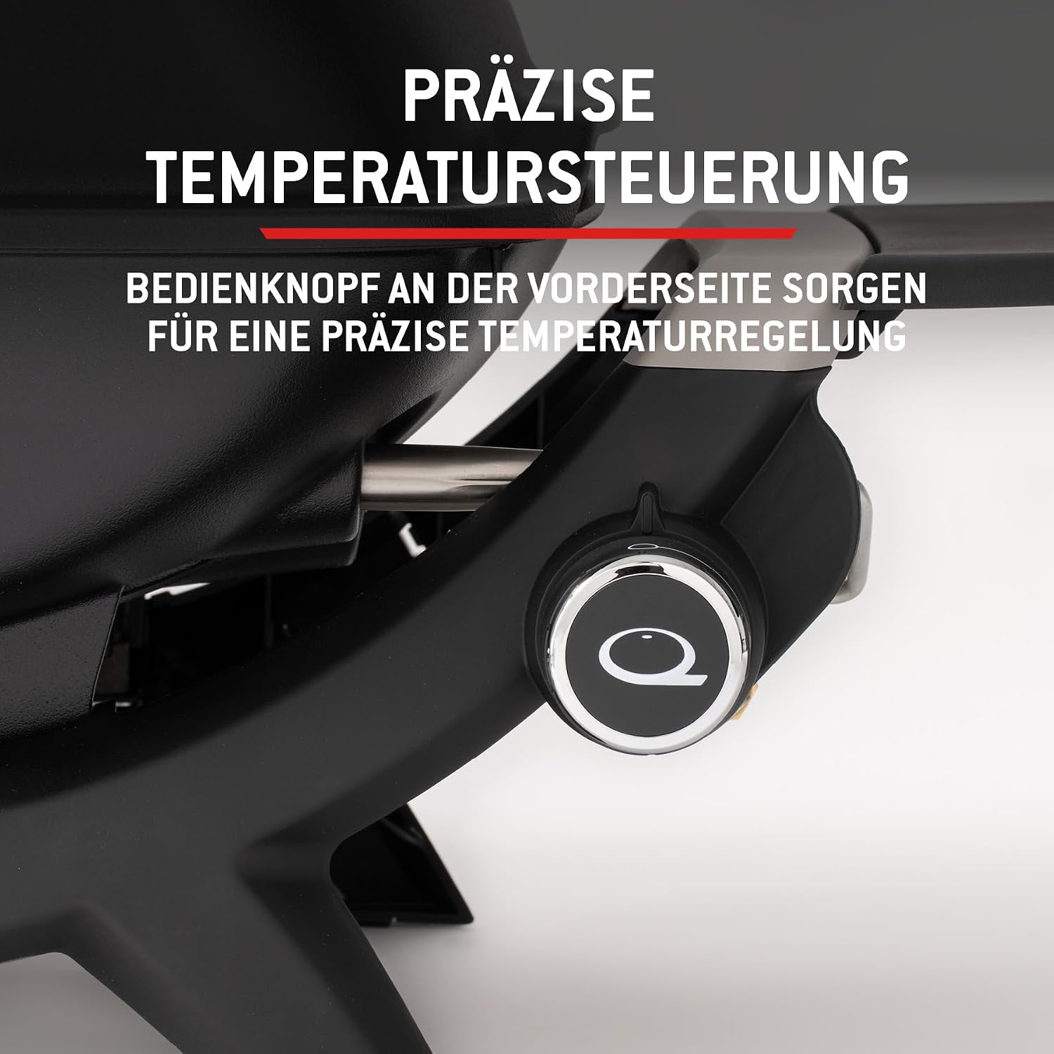 Weber Q 1100N Gasgrill/Tragbarer, leichter Grill für Camping, Terrassen und Balkone mit Hochleistungsbrenner, porzellanemaillierten Gussrosten und elektronischer Zündung, Mitternachtsschwarz