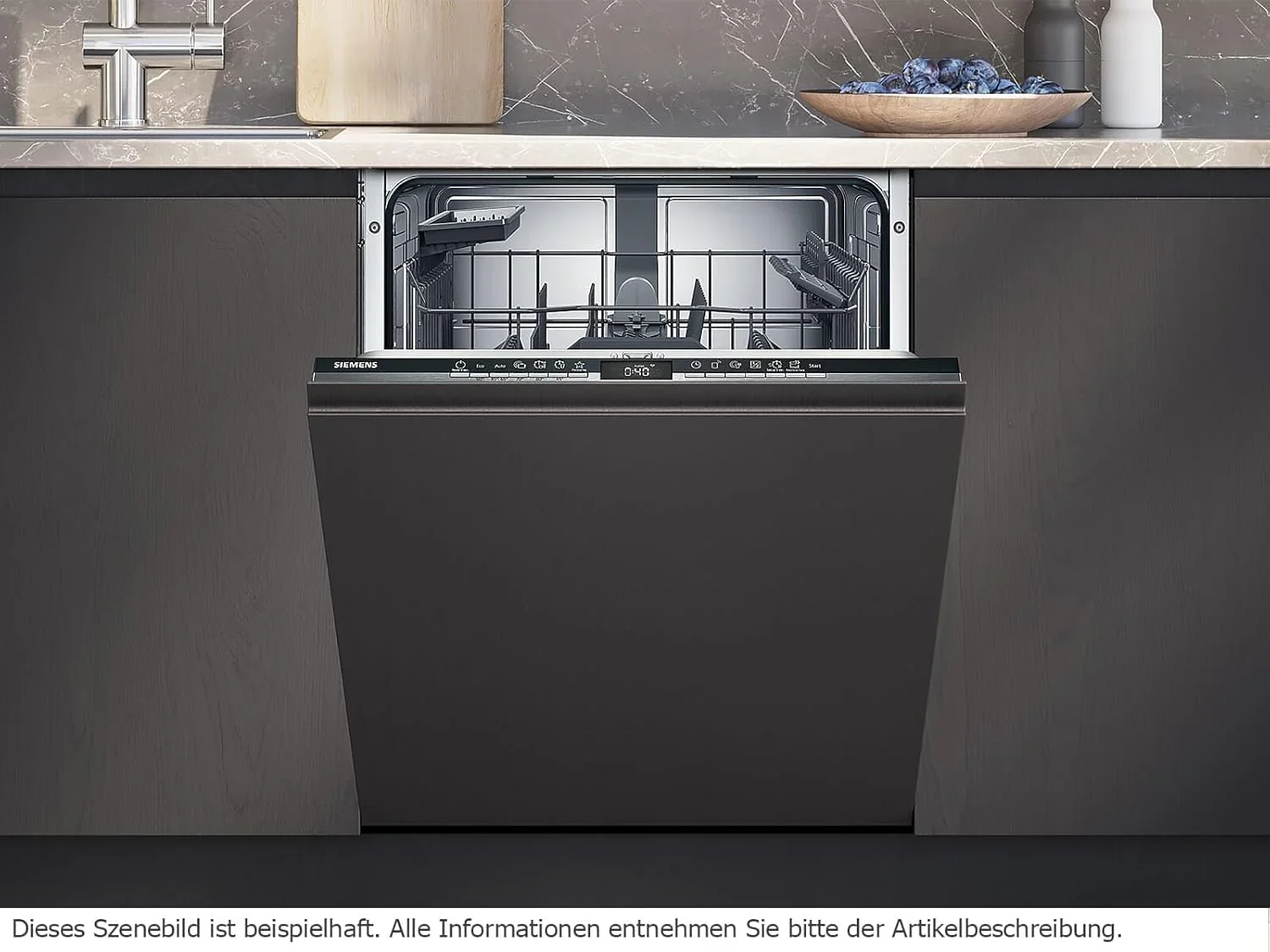 Siemens SN63EX14VE, iQ300 Smarter Geschirrsp��ler, Vollintegrierte Sp��lmaschine mit Besteckschublade, 60 cm, Auto T��r?ffnung dank autoOpen dry, Besonders leise durch iQdrive-Motor, infoLight aquaStop