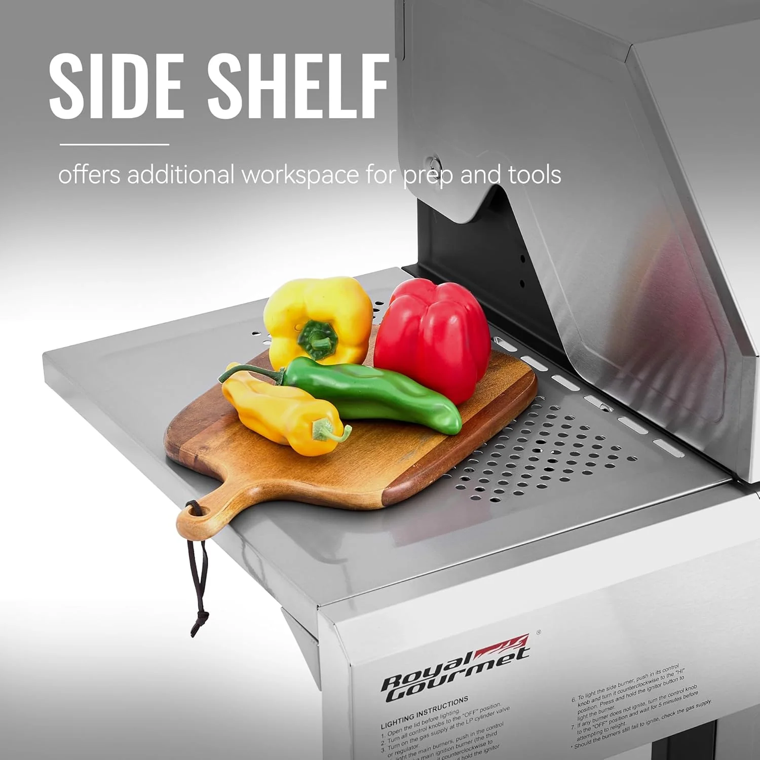 Royal Gourmet GA5401T 5-Burner BBQ Liquid Propane Gas Grill with Side Burner