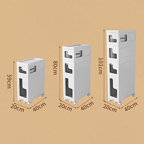 WuDLi Mobiletto portaoggetti da Pavimento per Il Bagno, mobiletto portaoggetti Sottile con 3 cassetti, 20 x 40 x 59 cm/80 cm/101 cm, mobiletto portaoggetti Sottile per Bagno Stretto sott : Amazon.it: Casa e cucina
