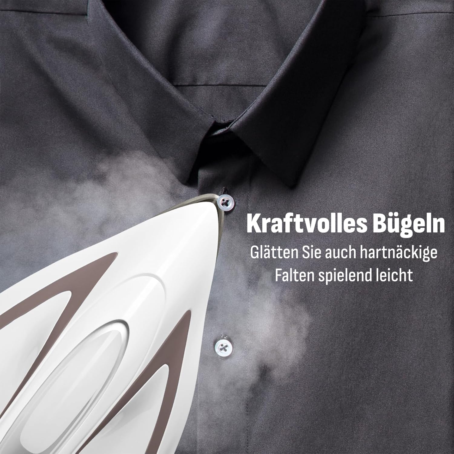 Tefal Dampfbügelstation Pro Express Ultimate, 7,7 Bar, 155 g/Min. Kontinuierlicher Dampf, 500 g/Min. Extra-Dampfstoß, 2600 Watt, Kalk-Kollektor, Bügeleisen Dampfstation, weiß/grau, GV9567