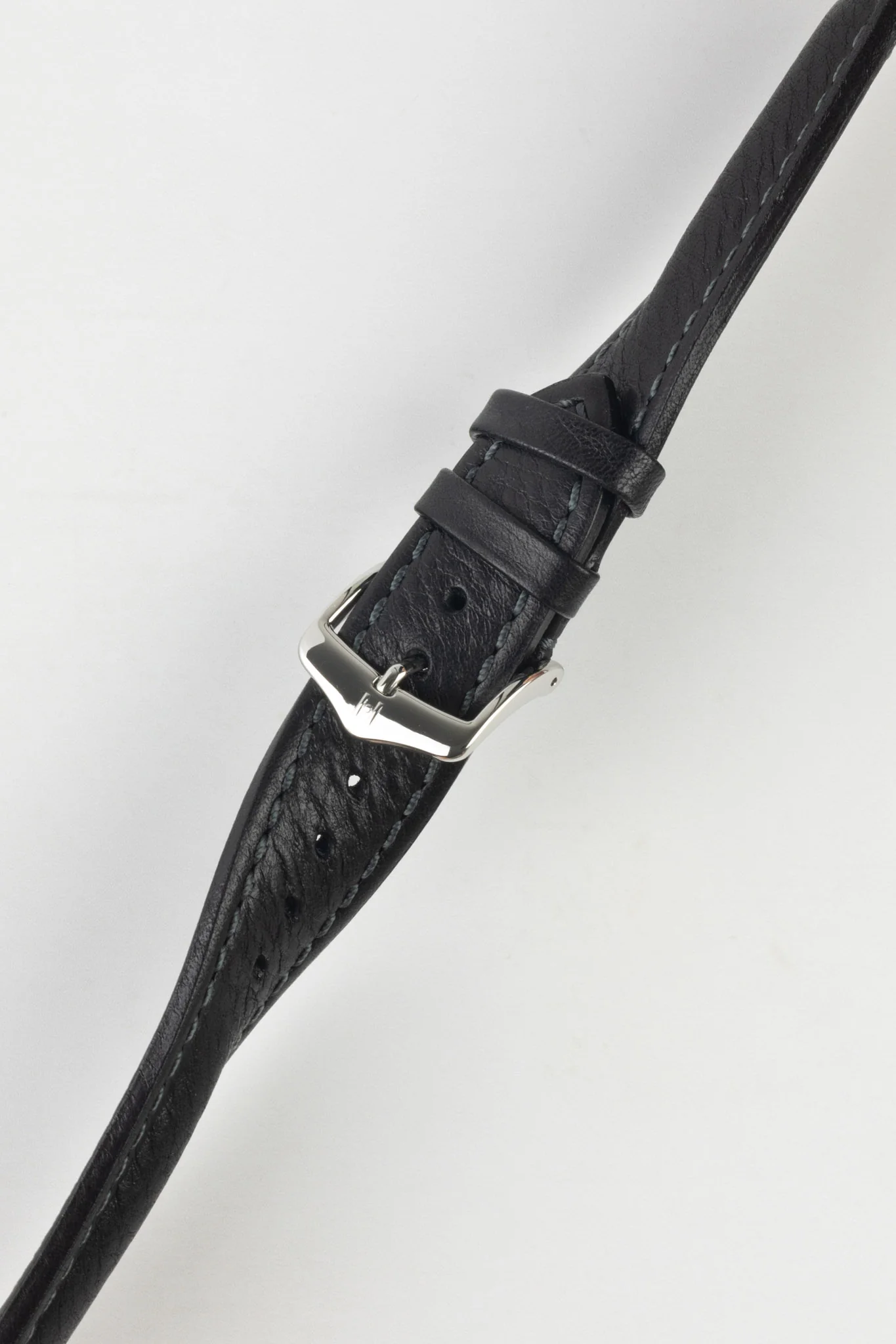 Hirsch LUCCA Tuscan Leather Watch Strap in BLACK