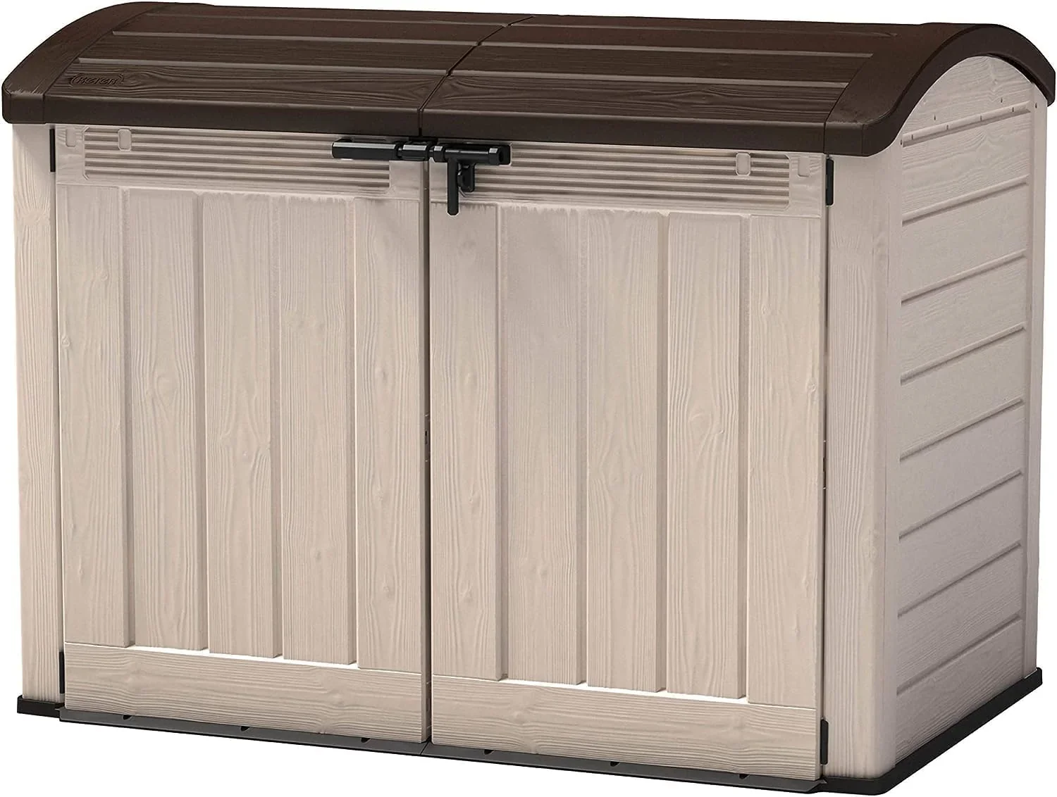 Keter Sio Max Outdoor Garden Shed, Capacity 1200L, Taupe/Beige, 145 x 125 x 82 cm