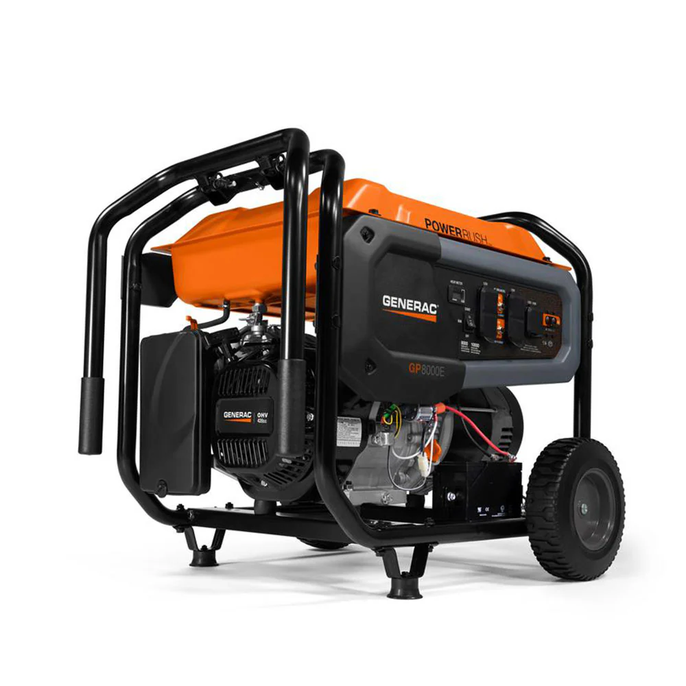 2025 Generac 7676 - Draagbare Benzinegenerator GP8000E van 8000W, 120/240V