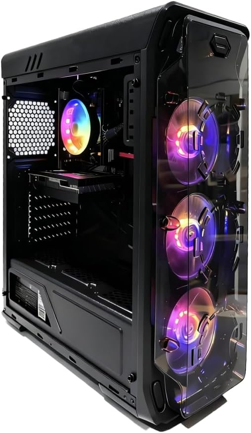 STGsivir PC Gamer Fixe,Ordinateur Gaming,GeForce RTX 2060 Super 8Go GDDR6,Core i7 up to 4.0Ghz,32Go DDR4,1To SSD,WiFi 6,BT5.0,Ventilateur RGB x3,Windows11 Pro