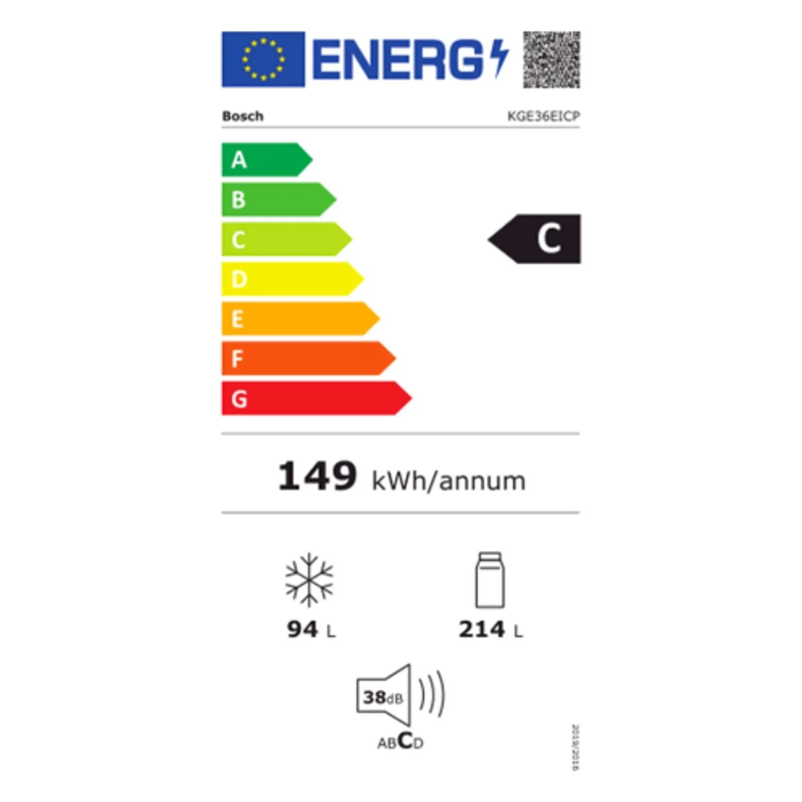 2025 Bosch KGE36EICP koel-/vriescombinatie roestvrij staal