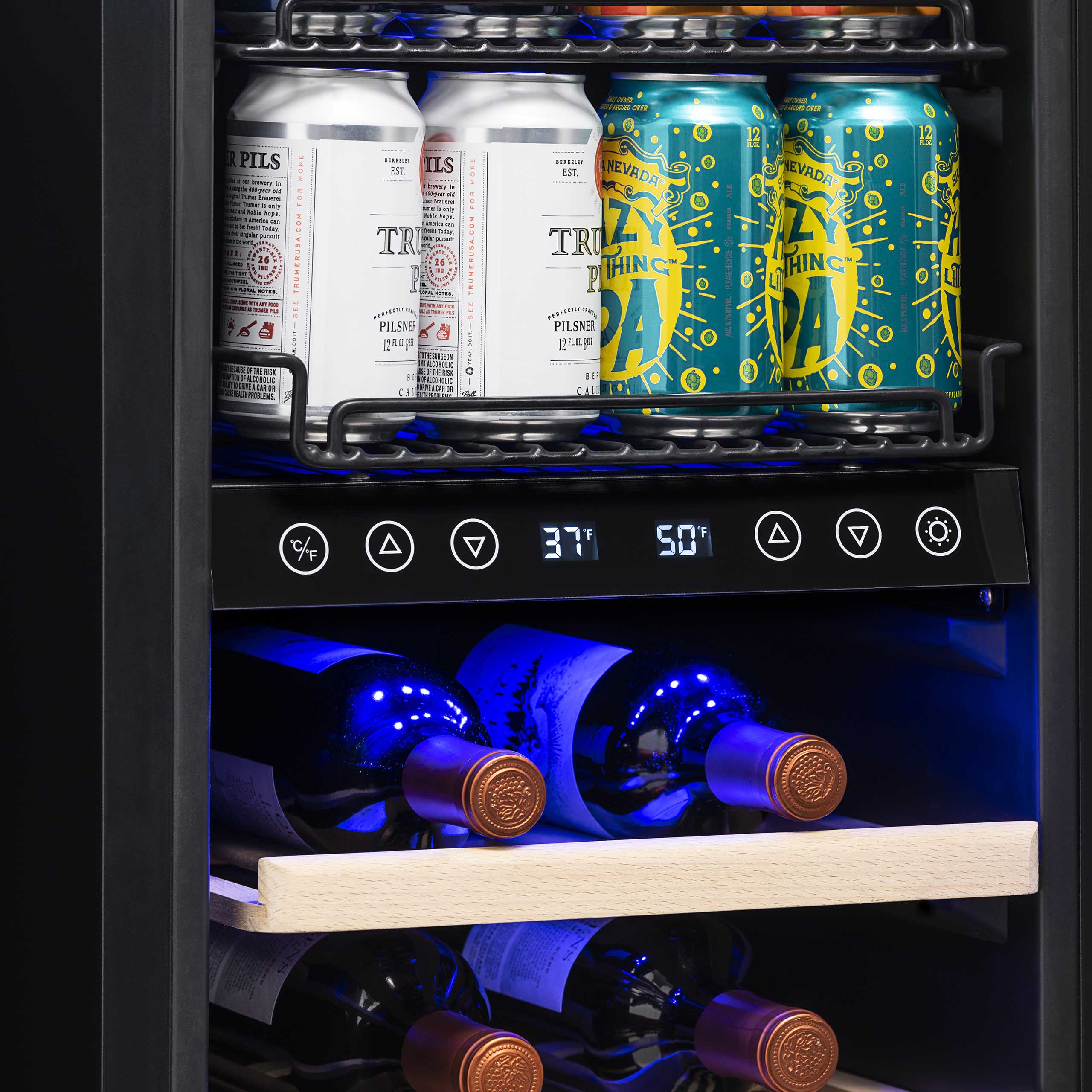 2025 Newair? Ingebouwde Dubbele Zone Drankkoelkast voor 48 Blikjes en 9 Flessen ?C 15