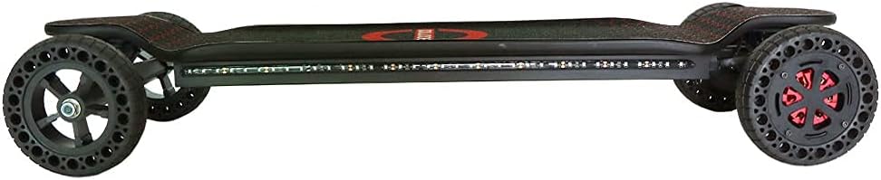 Electric Skateboard 4000 Watts | 12S3P | 35 mph | 22 Mile Range | 6��� Wheels | Cool Lights | �C Black