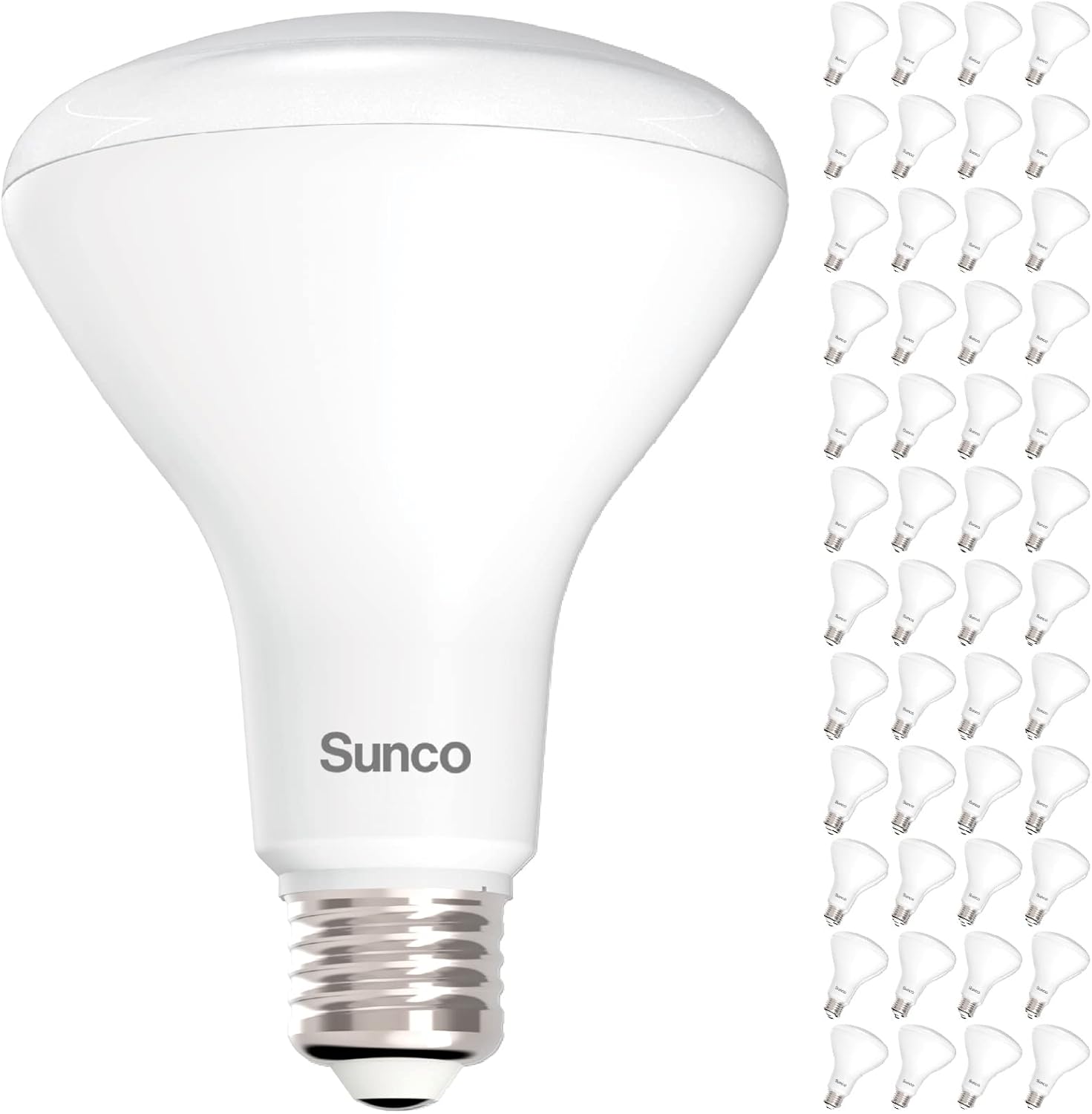 Sunco BR30 LED-Leuchtmittel für den Innenbereich, entspricht 11 W, 65 W, 2700 K, weiches Weiß, 850 lm, E26-Sockel, 25.000 Stunden Lebensdauer, dimmbare Inneneinbau-Glühbirnen – UL & Energy Star, 48