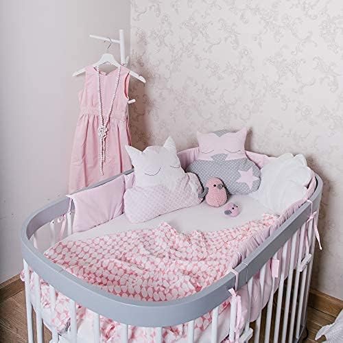 tweeto® Babybett 7 in 1 – mitwachsendes Babybett aus Holz | höhenverstellbares Beistellbett & Gitterbett | umbaubar zu Kinderbett & Laufstall (Buche Natur)
