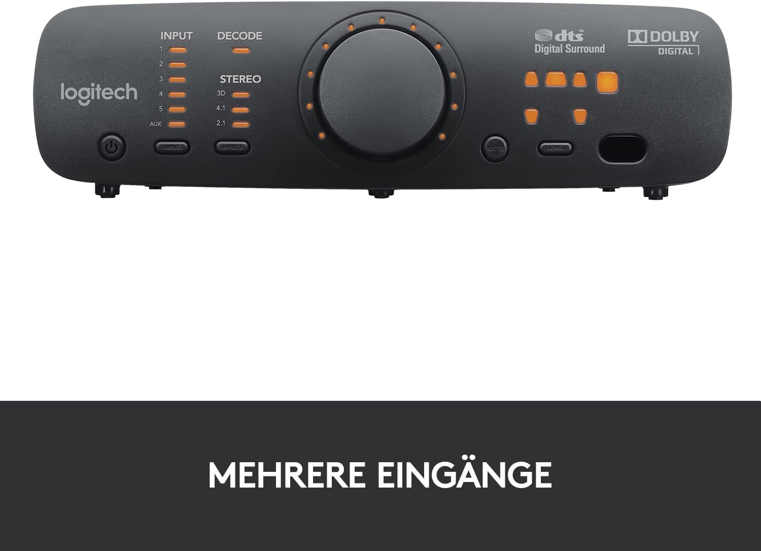 Logitech Z906 5.1 Sound System, Lautsprecher mit 1000 Watt Surround Sound, THX, Mehrere Audio-Eingänge, Fernbedienung, EU Stecker, PC/PS4/Xbox/Stereo-Anlage/TV/Smartphone/Tablet - Schwarz
