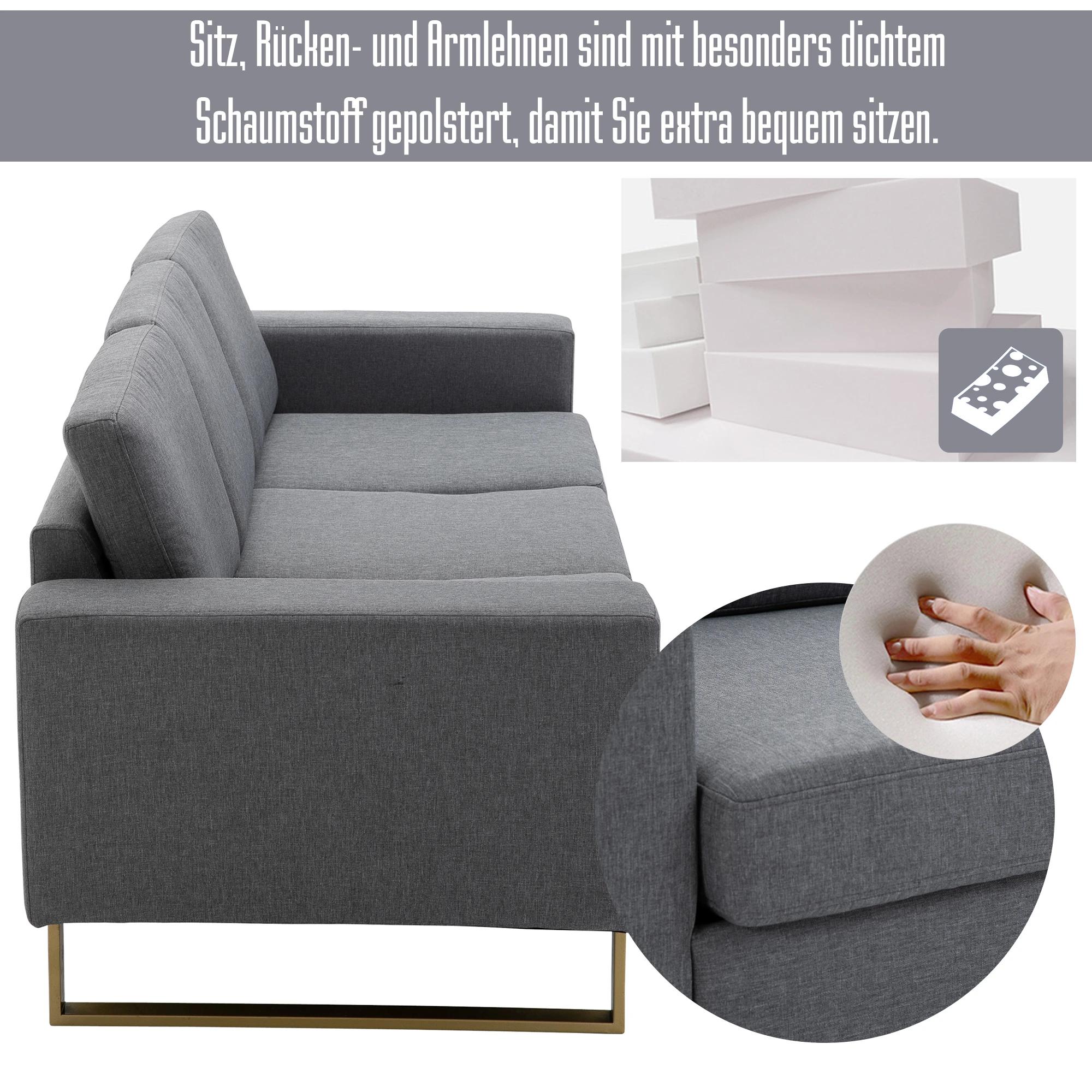 bank gestoffeerde 3-zitsbank tv-fauteuil gestoffeerde bank loungebank kussen
