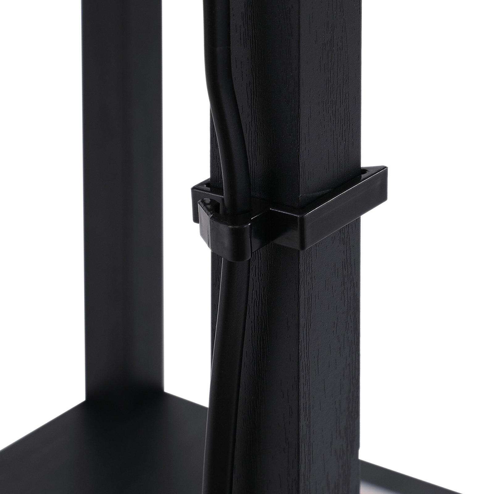 ? staande lamp met planken | Vloerlamp | 40?W | hout | 26 x 26 x 160 cm | Zwart | Aosom.de