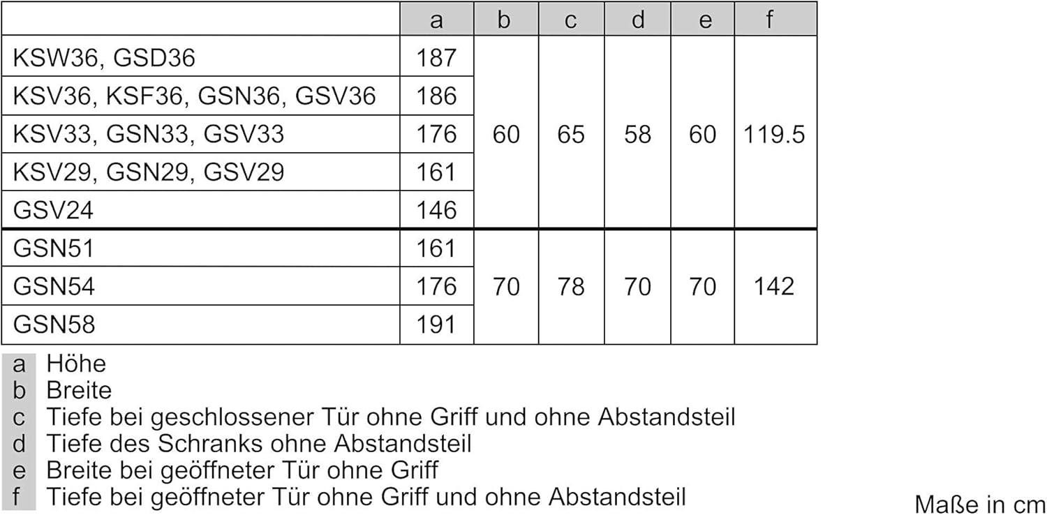 KSV36VLDP Serie 4 Kühlschrank, 186 x 60 cm, 346 L, VitaFresh längere Frische, LED-Beleuchtung gleichmäßige Ausleuchtung, EasyAccess Shelf ausziehbare Glasplatten