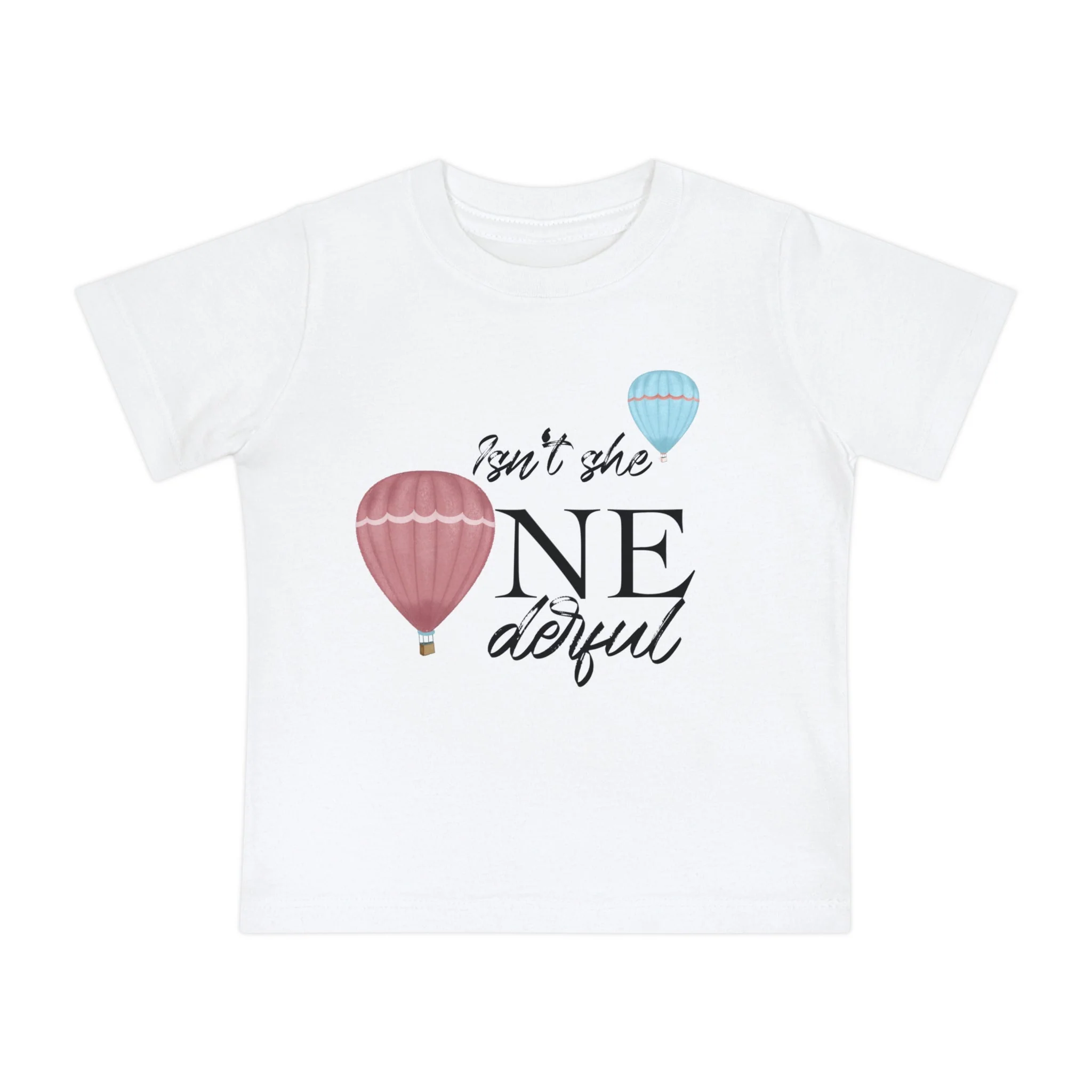 Isn't She Onederful! Baby's 1st Birthday T-shirt - Baby Short Sleeve T-Shirt