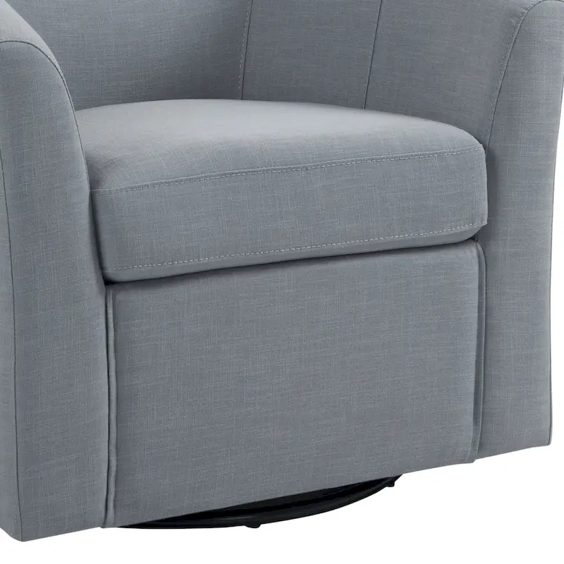 Set of 2 Modern Upholstered Swivel Barrel Chair Living Room Accent Chair