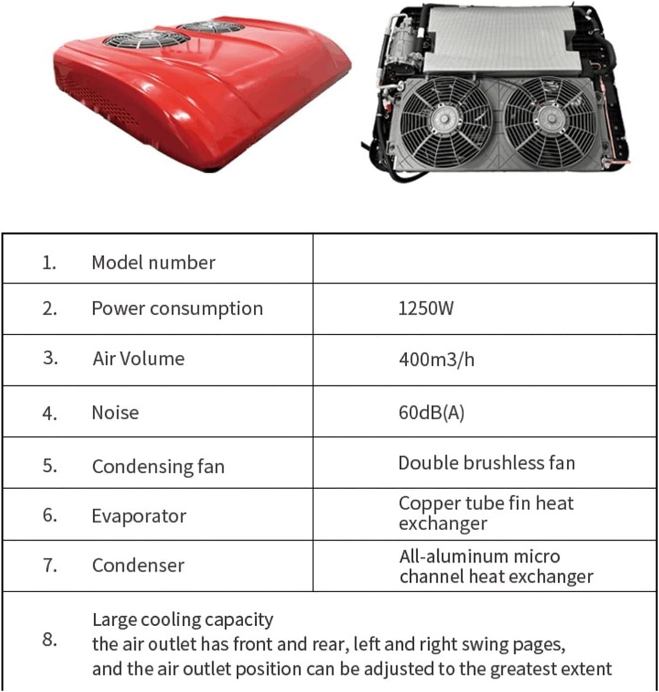 Elektrische Klimaanlage Auf Dem Dach, Standkühler, 12 V, 24 V, Klimaanlagen Für LKW, Autos, Bagger, Wohnmobile, Ventilator, Luftkühlung