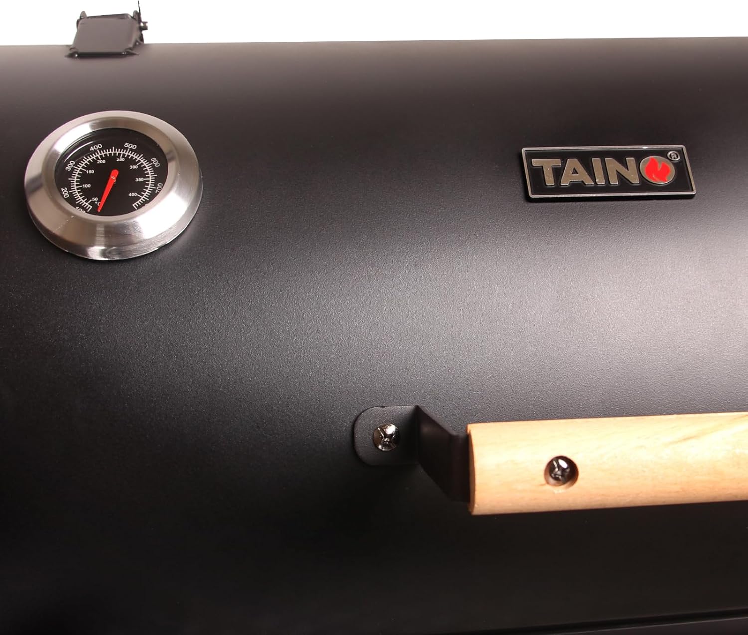 TAINO Yuma XXL 90kg Profi-Smoker massiver Räucherofen Holzkohle schwarz 3,5mm Stahl