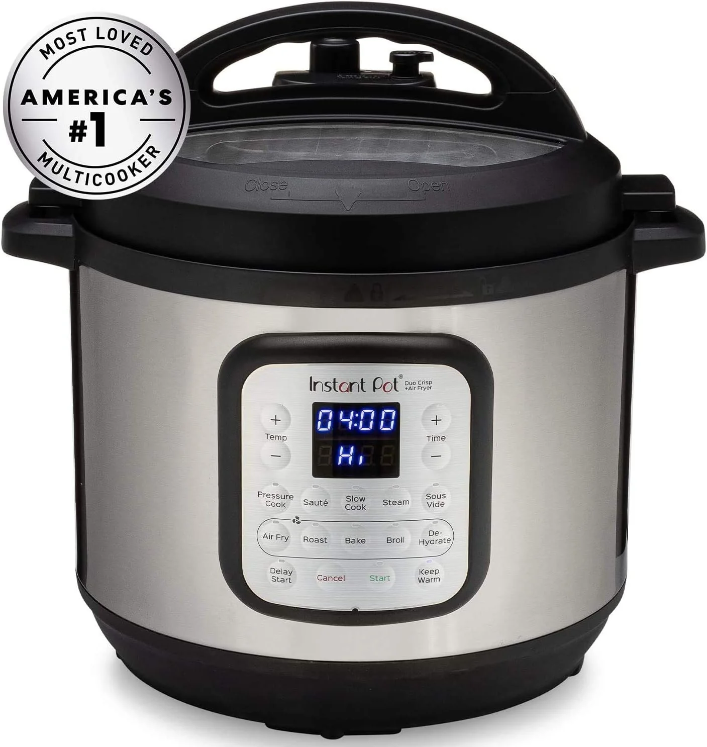 Instant Pot Duo 7-in-1 Electric Pressure Cooker. Slow Cooker. Rice Cooker. Steamer. Saut茅 Pan. Yogurt Maker. Warmer. and Sterilizer