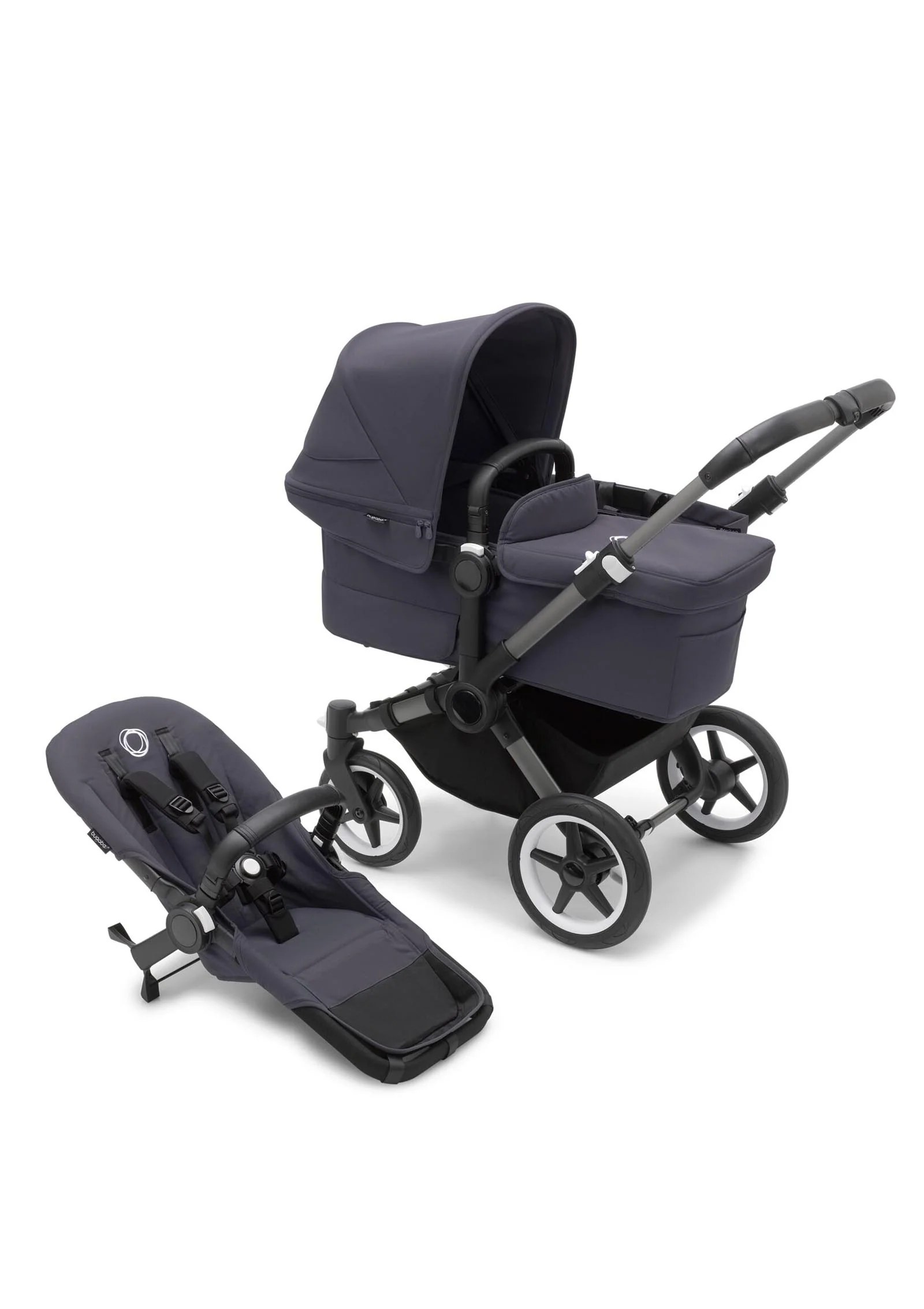 Donkey 5 Mono Kinderwagen-Set Graphit / Stormblauw