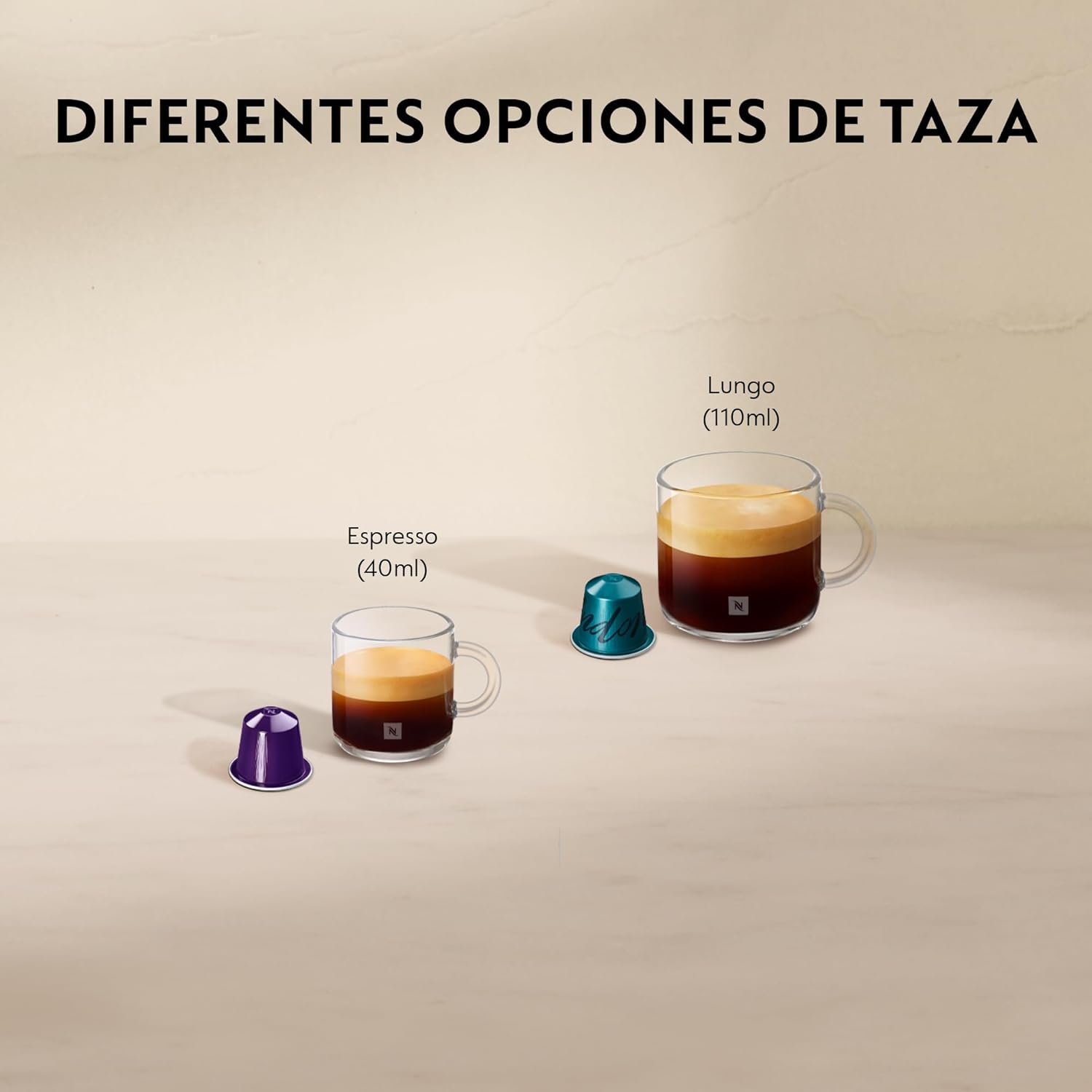 Nespresso Krups Essenza Mini XN1101 - Cafetera monodosis de cápsulas Nespresso, compacta, 19 bares, apagado automático, color blanco (Pack Cápsulas bienvenida incluido)