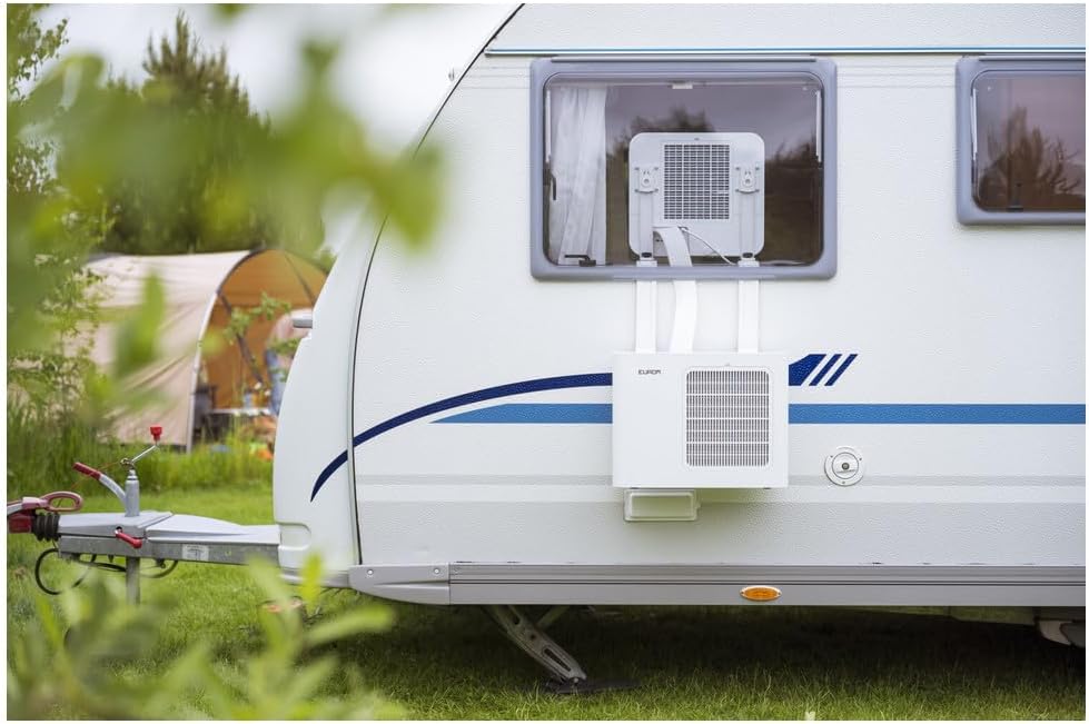 EUROM Split-airconditioning AC2401 voor caravan, camper, camping, boot, bus, camper, caravan, stacaravan | Mobiele airconditioning met 2400 BTU | Verbeterd model ten opzichte van de legendarische AC2400-airconditioning