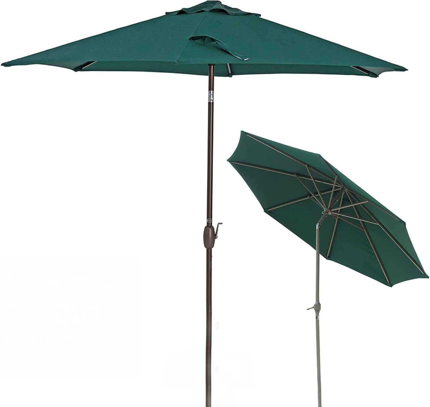 1PCS Outdoor-Sonnenschirm, runder Regenschirmschutz, mit Neigung und Kurbel, wasserdicht, Sonnenschutz, für Garten, Terrasse, Hof, Strand, Pool, Sonnenschirm, robuster Strandschirm good