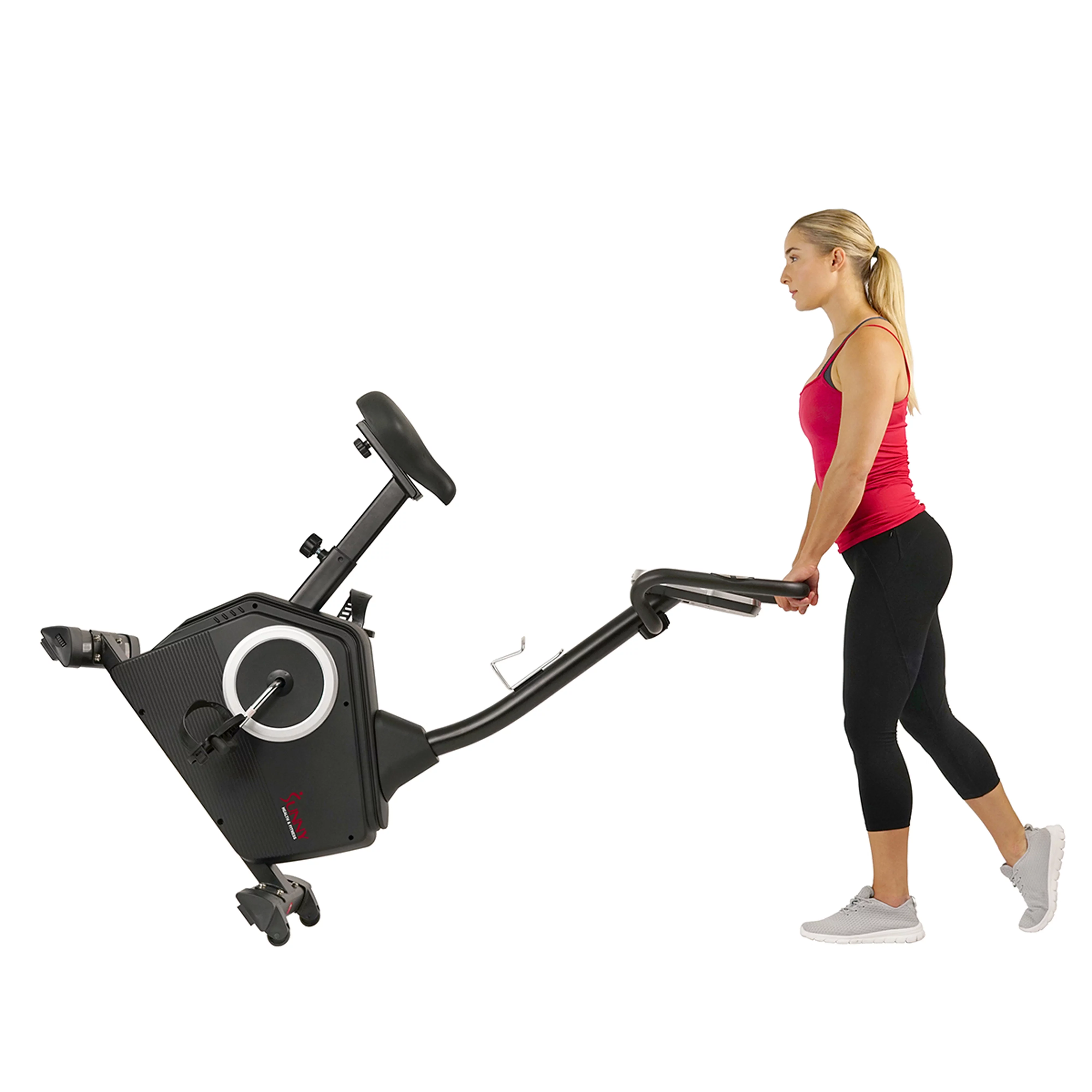 2025 Sunny Health & Fitness Magnetische Statische Fiets met LCD, Hartslagmonitor, Stationair Fietsen en Thuistraining SF-B2883