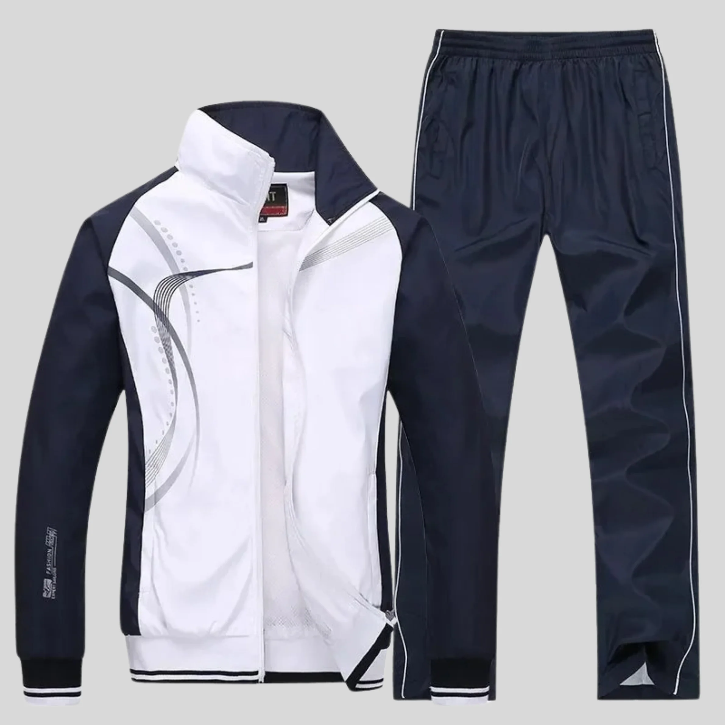Herren Trainingsanzug | Sportanzug mit Rei?verschlussjacke und Jogginghose | Atmungsaktives Fitness Set f��r Training und Alltag