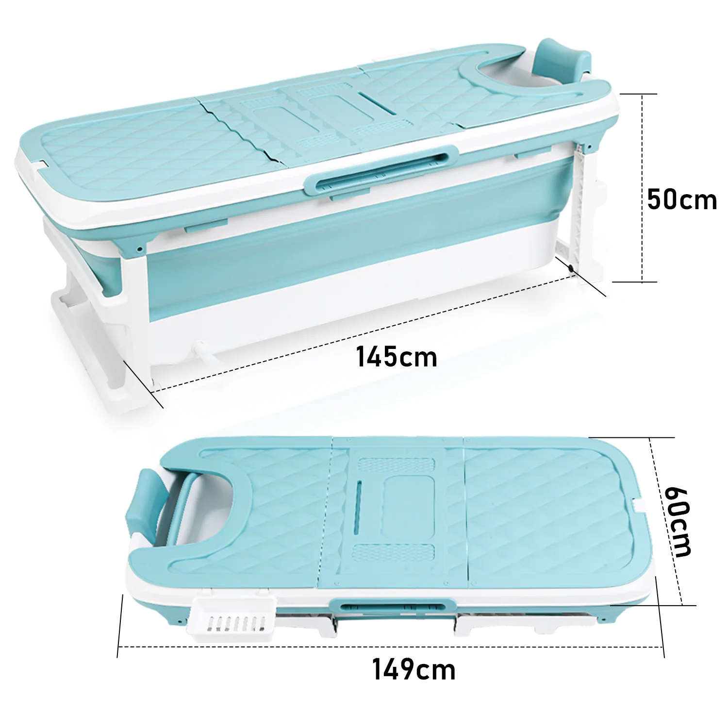 Sonnewelt Faltbare Badewanne mit Abdeckung