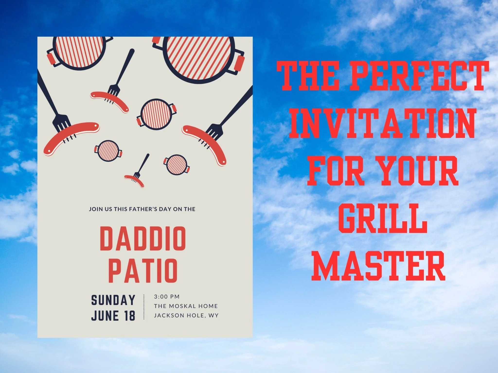 Father��s Day Invitation, BBQ Invitation, Father��s Day Party, BBQ party