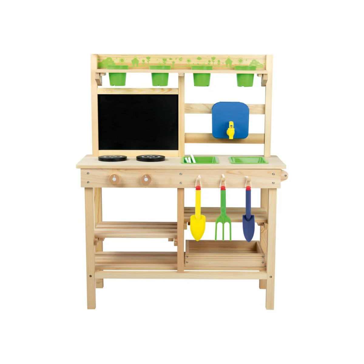 Playtive buitenkeuken, stabiele constructie van echt hout - B-keus zeer goed