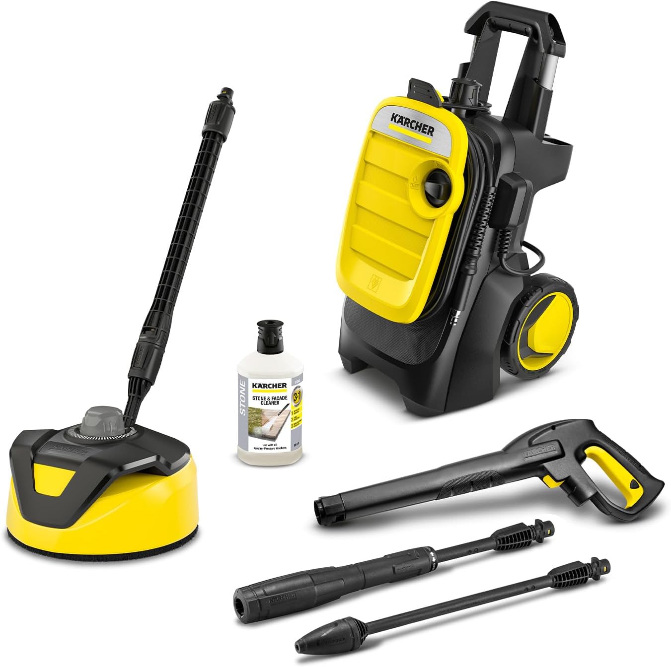 Krcher Hochdruckreiniger K 5 Compact, Druck: max. 145 bar, Durchfluss: max. 500 l/h, Flchenleistung: 40 m/h, Wasserfilter, Gewicht: 12 kg, Hochdruckschlauch und -pistole, Dreckfrser, Strahlrohr