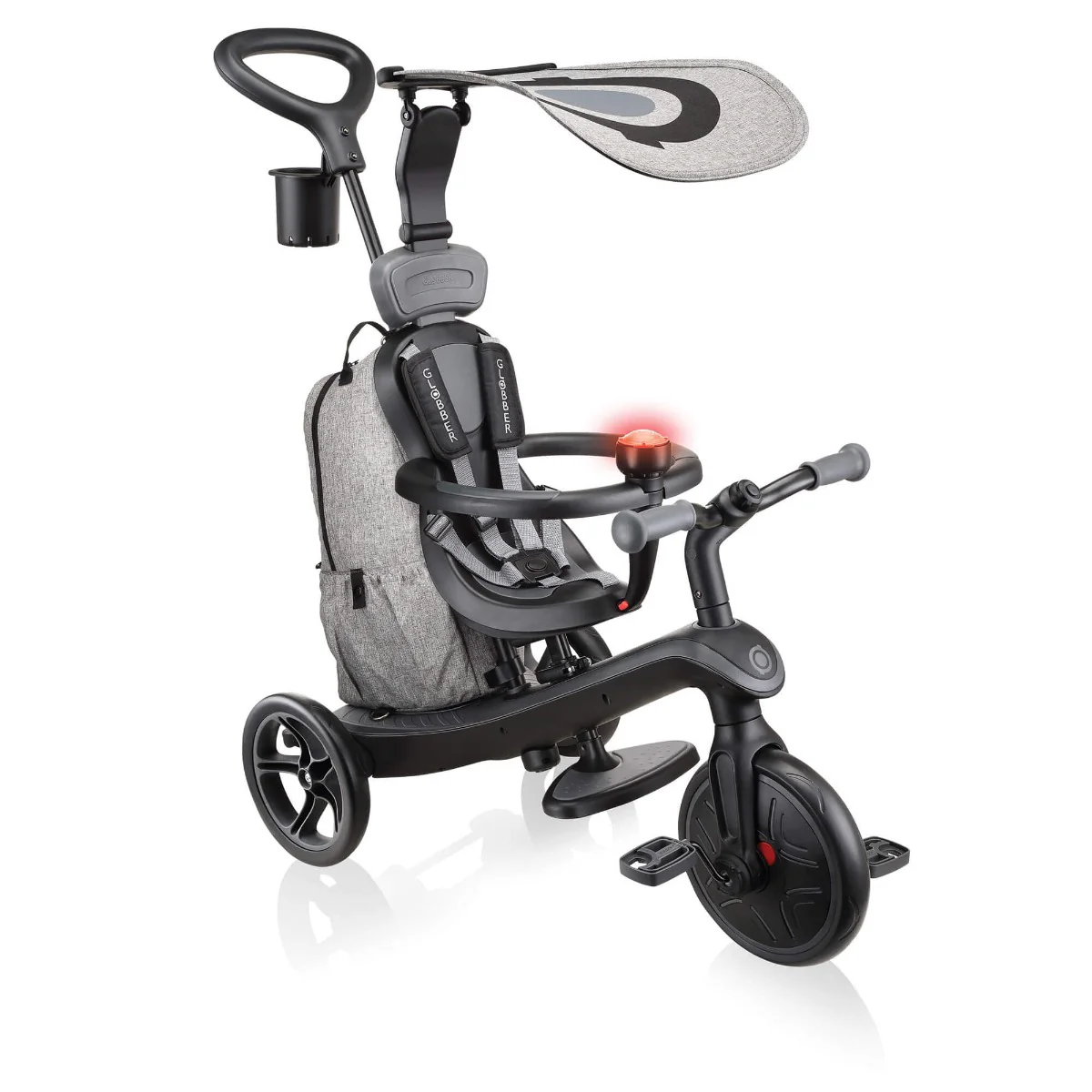 Globber Explorer Trike 4-in-1 Deluxe Speelmodel �C Ouderhendel en Opbergtas