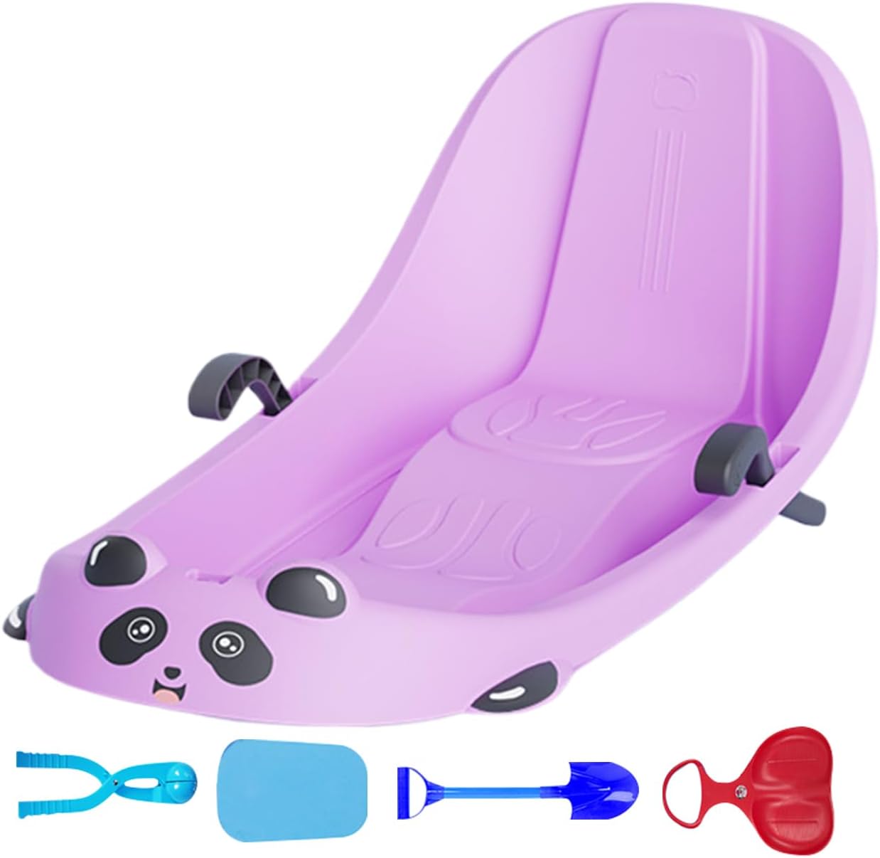 Schneeschlitten für Kinder, Wintersportausrüstung, Kleinkindschlitten mit integrierter Bremse, für Schneehügel, Park, Hinterhof, Spielplatz, Jungen, Mädchen, Kinder, Vorschüler
