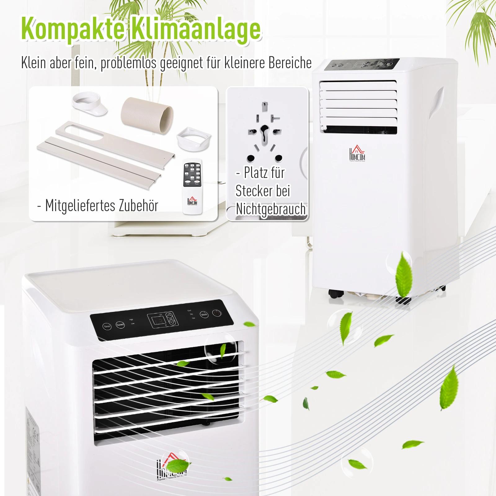 Mobiele airconditioning 3-in-1 airconditioner ontvochtiging 2,6 kW afstandsbediening ABS