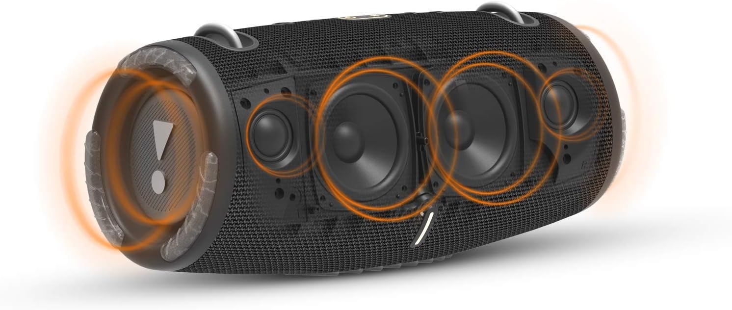 JBL Xtreme 3 Musikbox - Schwarz – Wasserdichter, portabler Stereo Bluetooth Speaker mit integrierter Powerbank – Mit nur einer Akku-Ladung bis zu 15 Stunden Musikgenuss