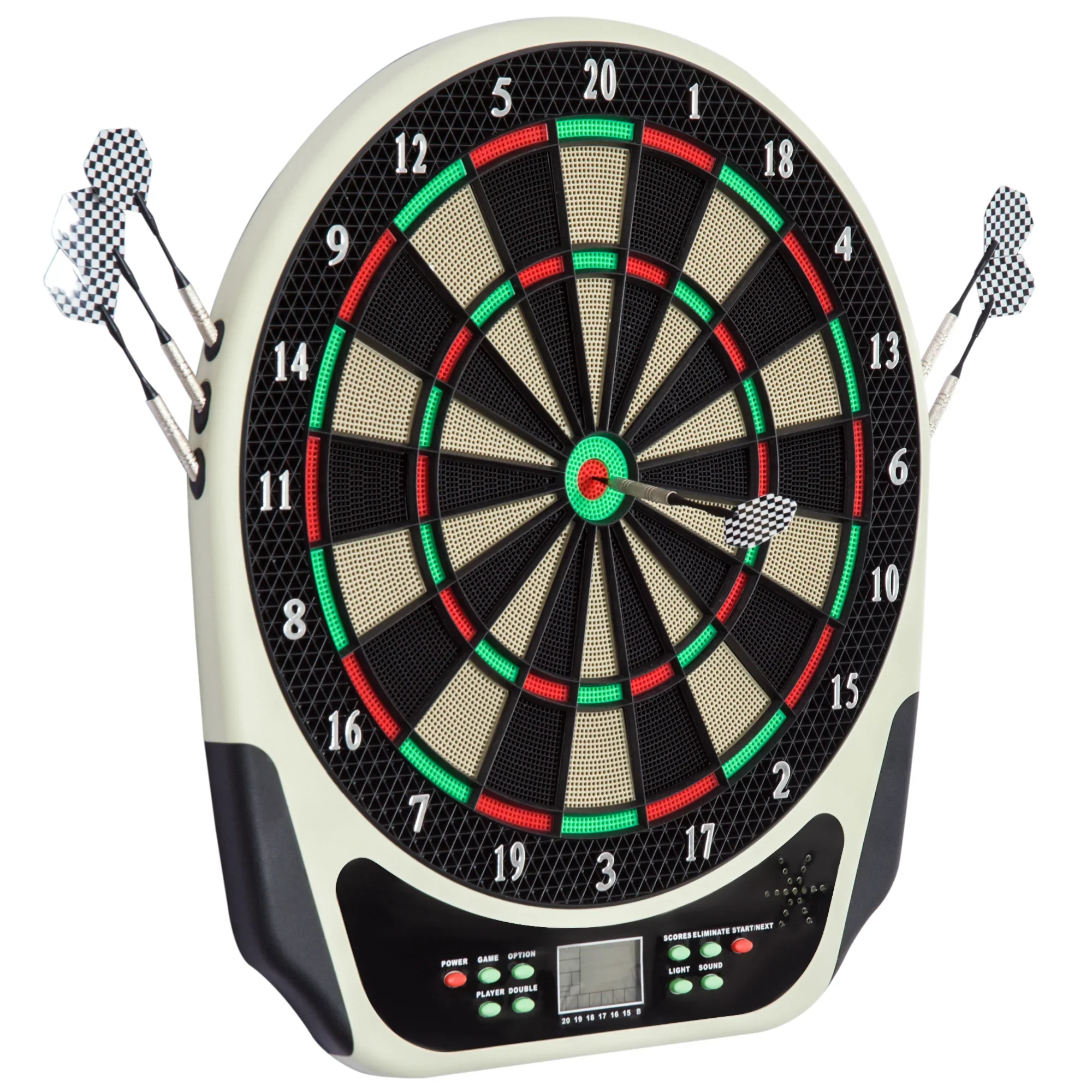 HOMCOM Elektronisch dartbord 18 spellen 8 spelers LCD display
