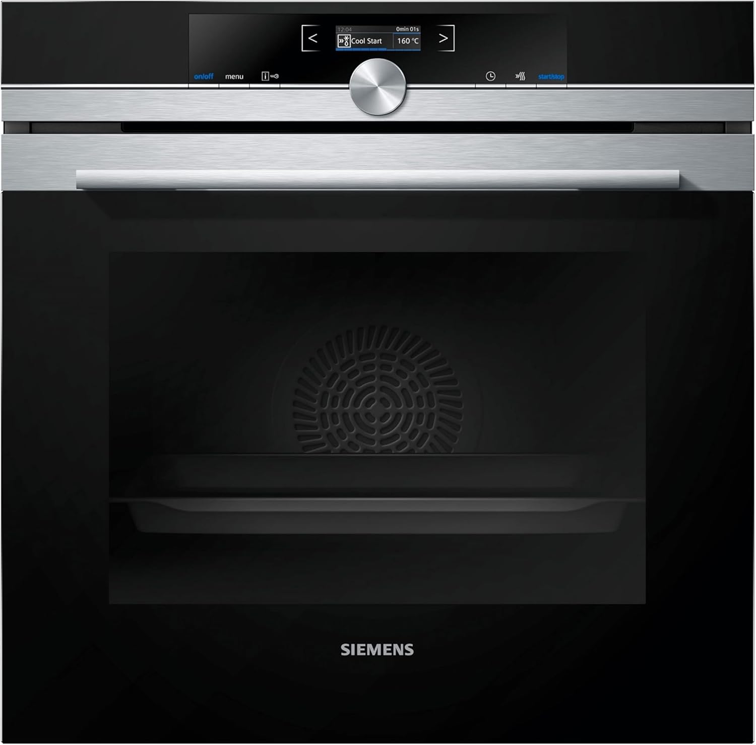 Siemens HB578GBS3, iQ500, Einbau-Backofen 60 x 60 cm, activeClean Pyrolyse Selbstreinung, TFT-Display, 3D Heißluft, Schnellaufheizung, cookControl40 Automatikprogramme, softMove, Edelstahl