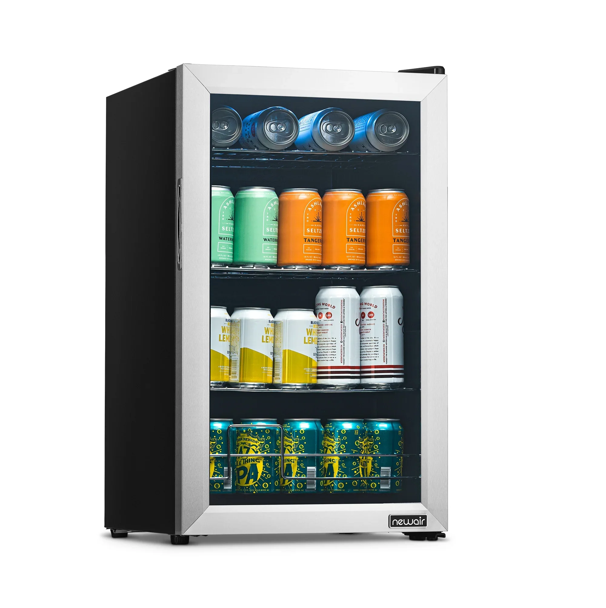 2025 Newair® Refrigerador de Bebidas Independiente de Acero Inoxidable – 100 Latas – 16,93”