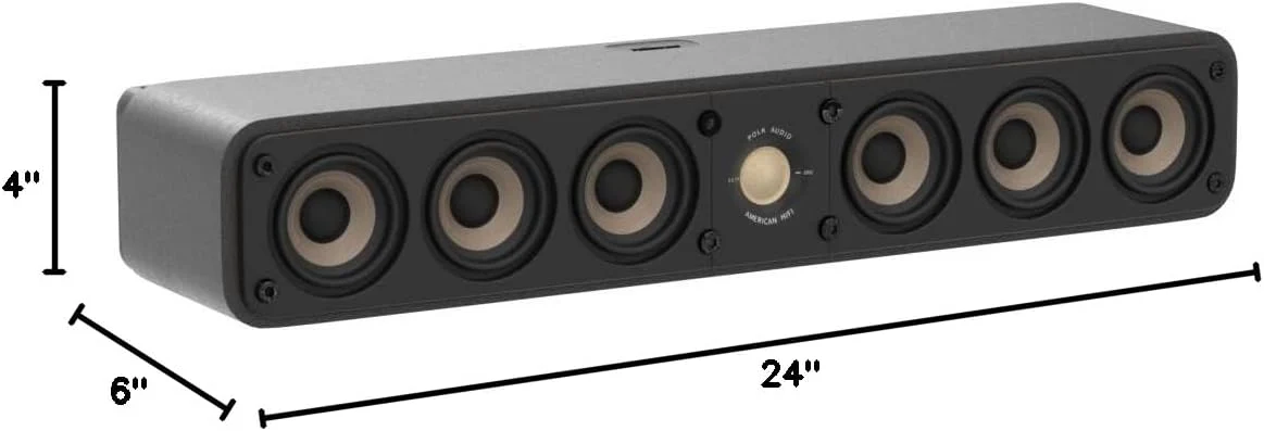 Polk Audio SIGS35CELWT Signature Elite ES35 middenluidspreker, slanke, hogeresolutie middenluidspreker, Hi-Res-gecertificeerd, Dolby Atmos- en DTS:X-compatibel, wit