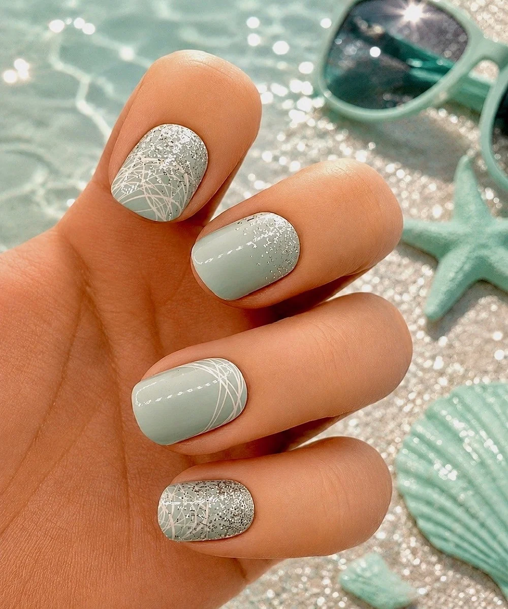 XL Mint Glitter Dress